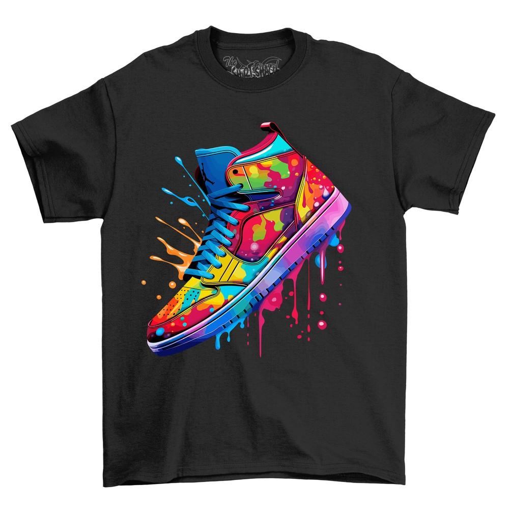 Trainer Dripping Paint Effect t-shirt - Funny and Colorful! Unisex Printed Desig