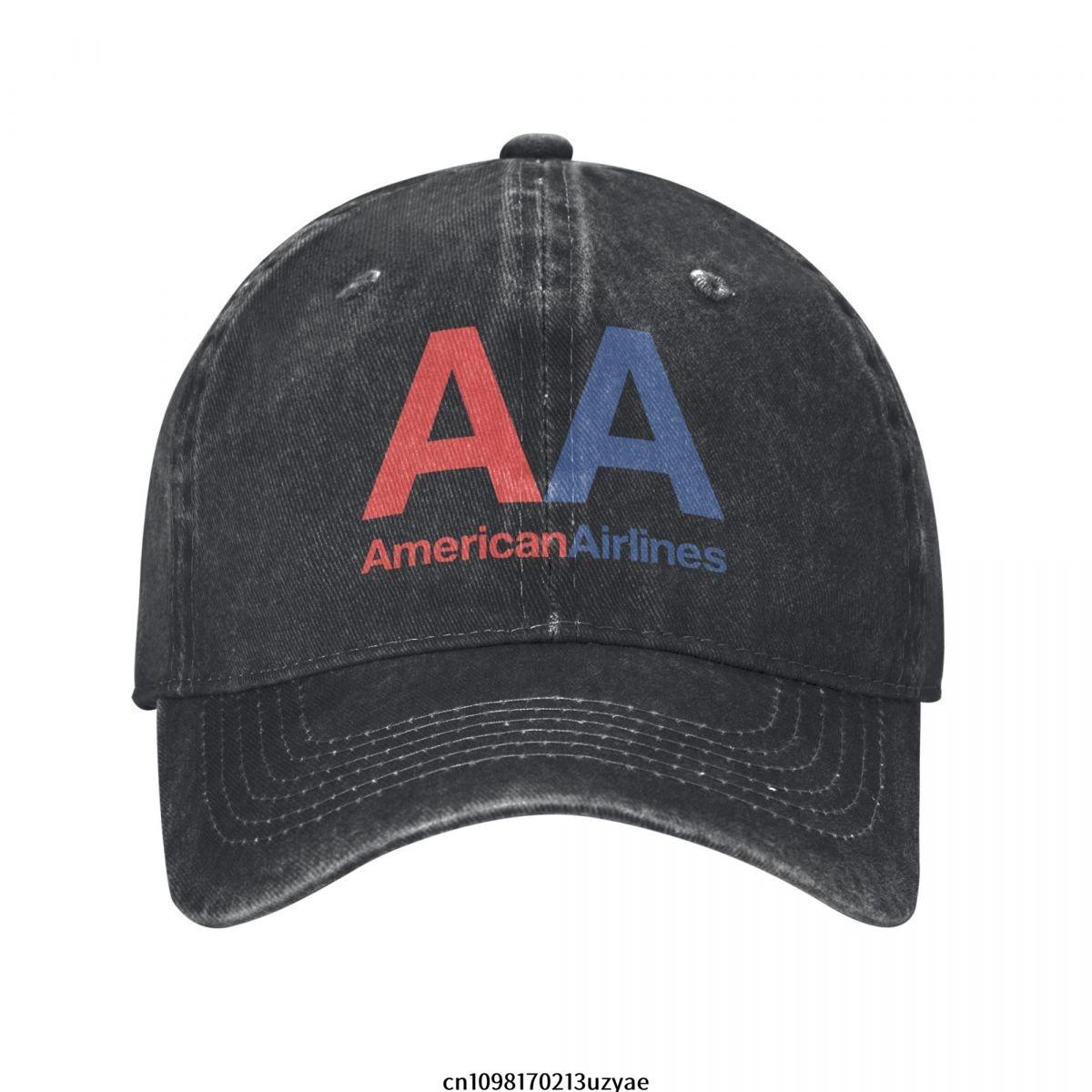 Модная унисекс хлопковая бейсболка American Airlines, классическая регулируемая джинсовая кепка для взрослых One Size