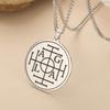 AGLA Salomo Kabbala Amulet Hanger Mannen Ketting Rad van Fortuin Beschermingszegel Dawapara