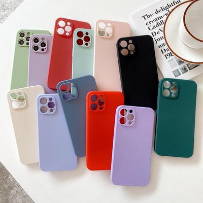 Custodia Quadrata Opaca di Lusso in Silicone Liquido per iPhone 16 Pro 15 14 Pro Max Plus 13 12 11 Pro Max XS X XR 7 8 Plus Copertura Sottile Morbida Custodie Candy