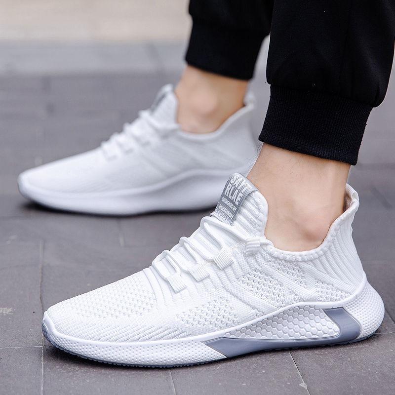 Sneakers 2025 spring breathable fly-woven shoes Korean version student running shoes foreign trade fashion casual shoes men