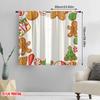 2pcs,2D Plane Printing Light Filtering Curtains Christmas Cookies Gingerbread Sweets (2) Polyester Woven (without Rod) Outdoor