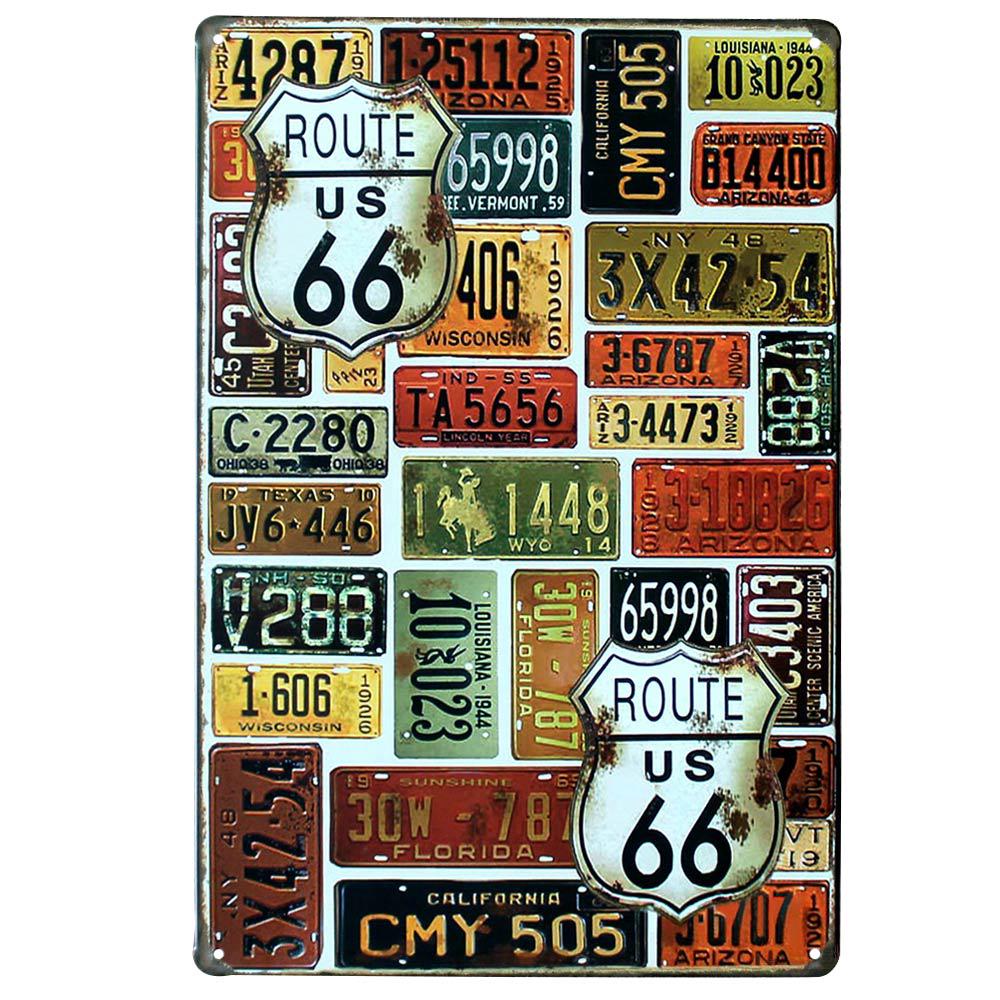 Buy Route 66 Vintage Metal Signs Bar Pub Cafe Tavern Tin Signs Home ...