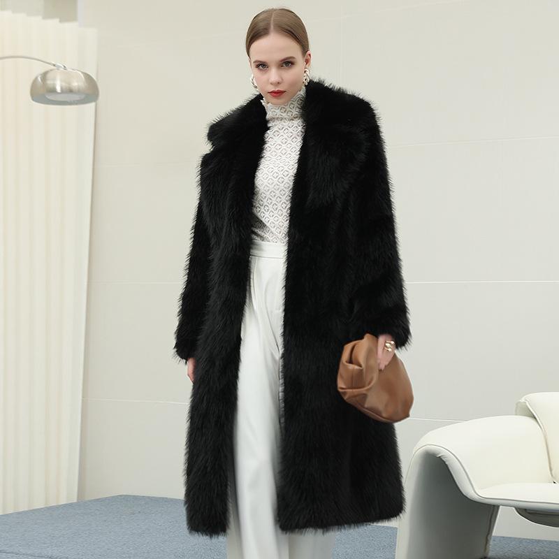Autumn And Winter New Fur Coat Women's Long Style Imitation Fox Fur