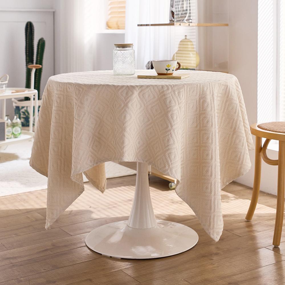 Light Luxury, High-End Simple Three-Dimensional Jacquard Dyed Woven Tablecloth, Atmosphere Dining Table, Coffee Table, Thick Tablecloth