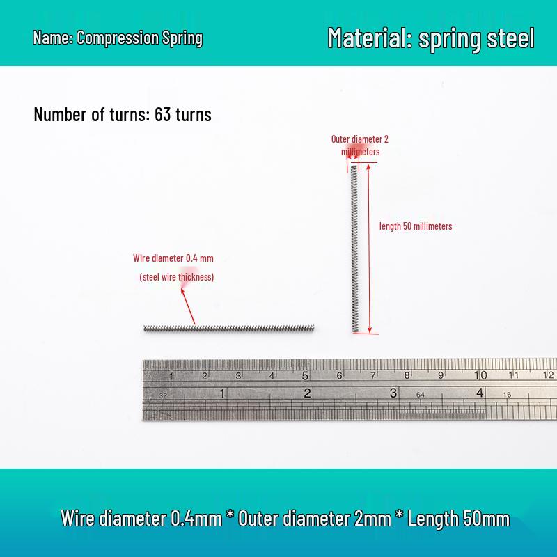 Small Mechanical Compression Spring: 0.4mm Wire, 2-8mm Outer Diameter