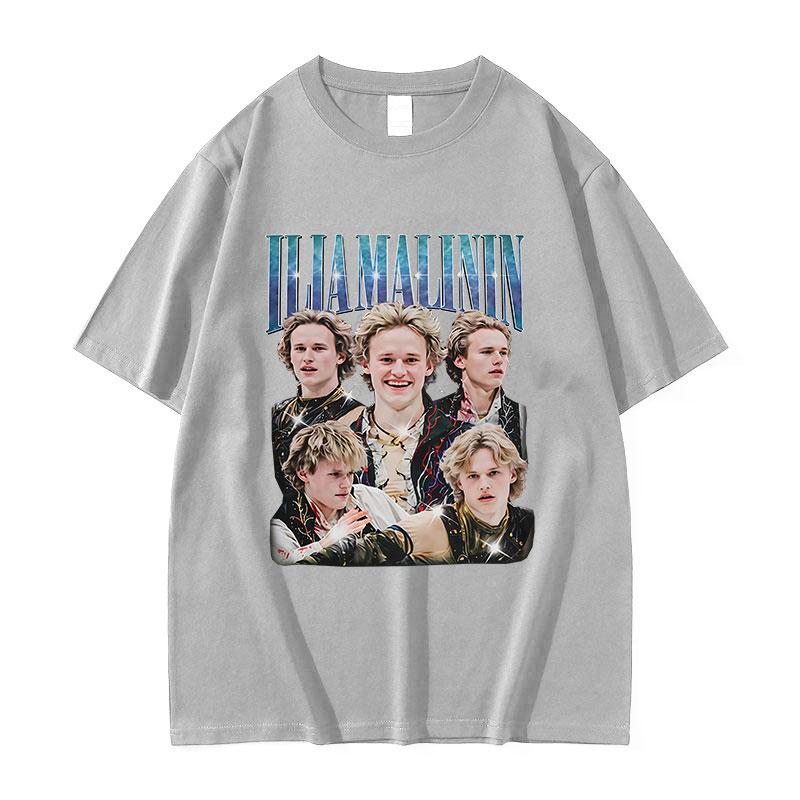 Ilia Malinin Fans Gift Graphic T Shirts Unisexs Fashion High Quality Cotton Tshirt Y2k Unisex Vintage Oversized Tshirt Streetwear