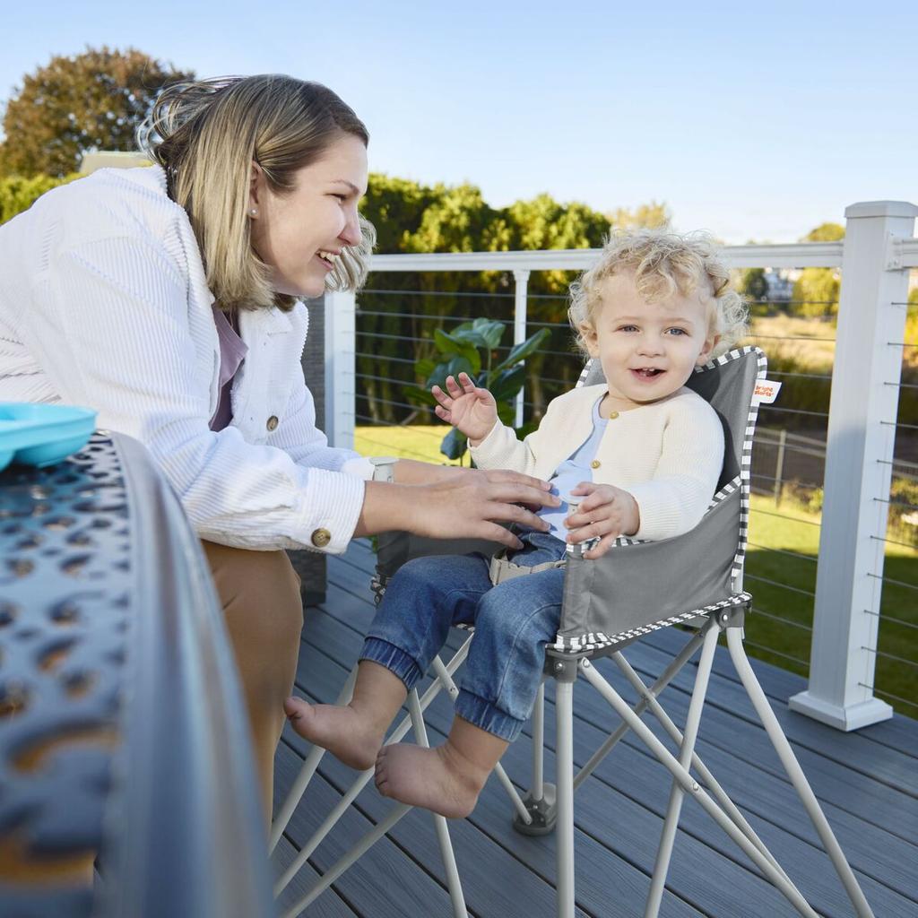 Highchair Bright Starts Pop N Dine Grey