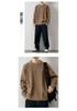 Men's Retro Cable Knit Sweater - Round Neck, Loose Fit, Trendy Autumn/Winter Woolen Knitwear for Teens