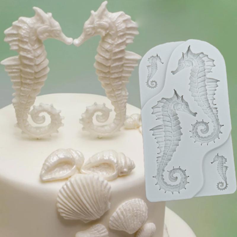 Sea Horse Silicone Fondant Mold Cake Decorating Tools Chocolate Gumpaste Mol*ss