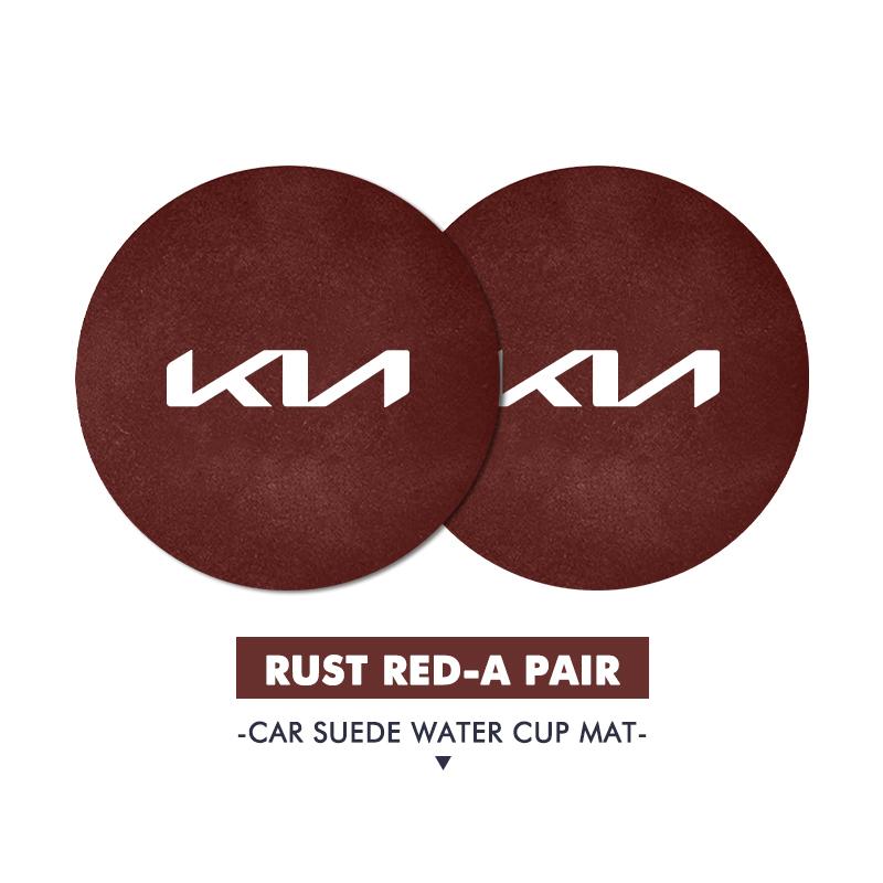 For KIA Car Water Cup Mat Coaster Non-Slip Pad Interior Accessories Ceed Sportage Rio K5 K2 Optima Cerato Venga Sedona