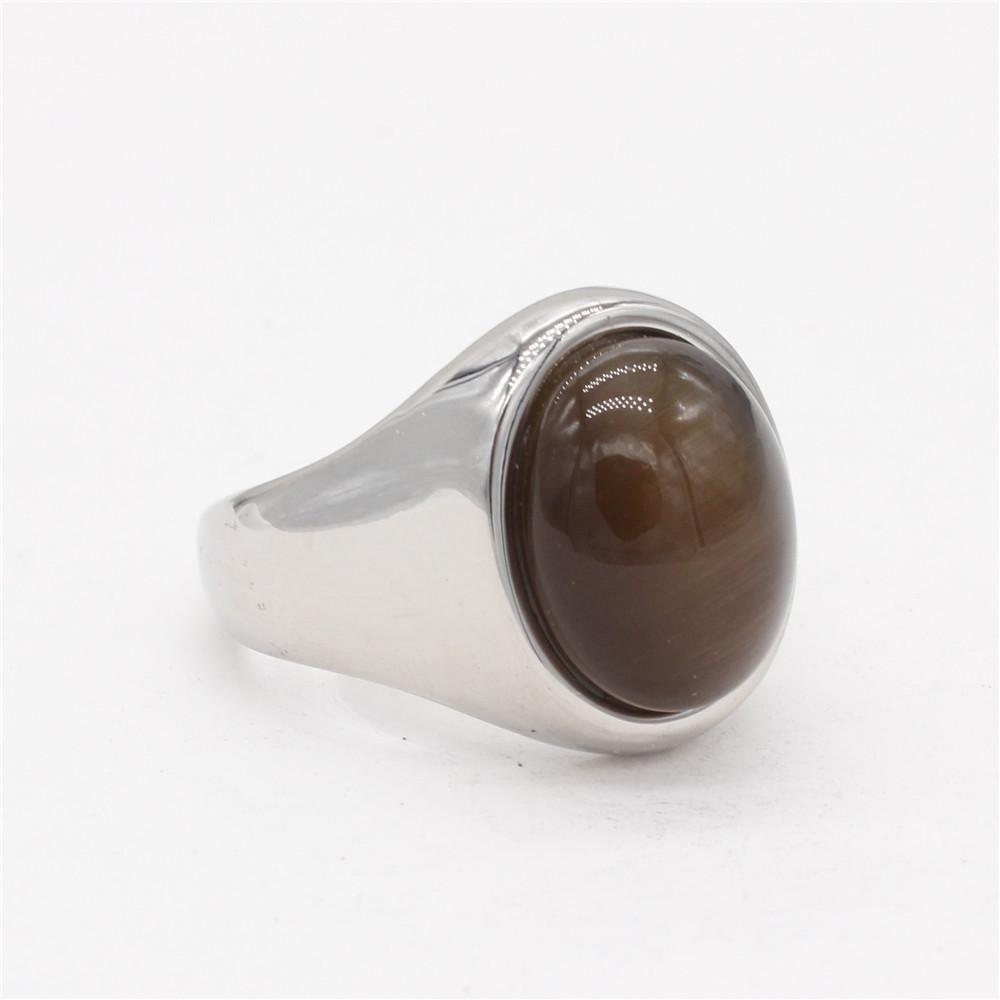 2026 Jewelry, European and American Fashion Simple Oval Opal Men s and Women s Rings no. 7