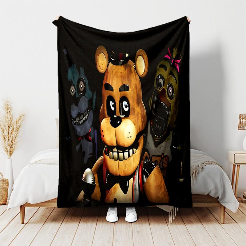 1pc Blanket Five Nights at Freddy's2 Print Design, Lightweight Blanket for Sofa, Bed- Soft &Warm, Gift for All Seasons like Christmas, Halloween