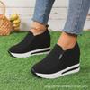 Women's Platform Loafers: New Style with Thick Soles and Raised Heels, Mid-Heeled Casual Shoes