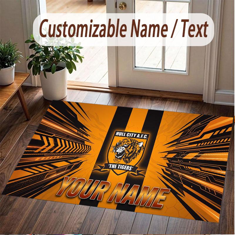Custom Rug Hull FC Pattern Print Name Text Soft Non‑Slip Floor Carpet for Home Indoor Decoration