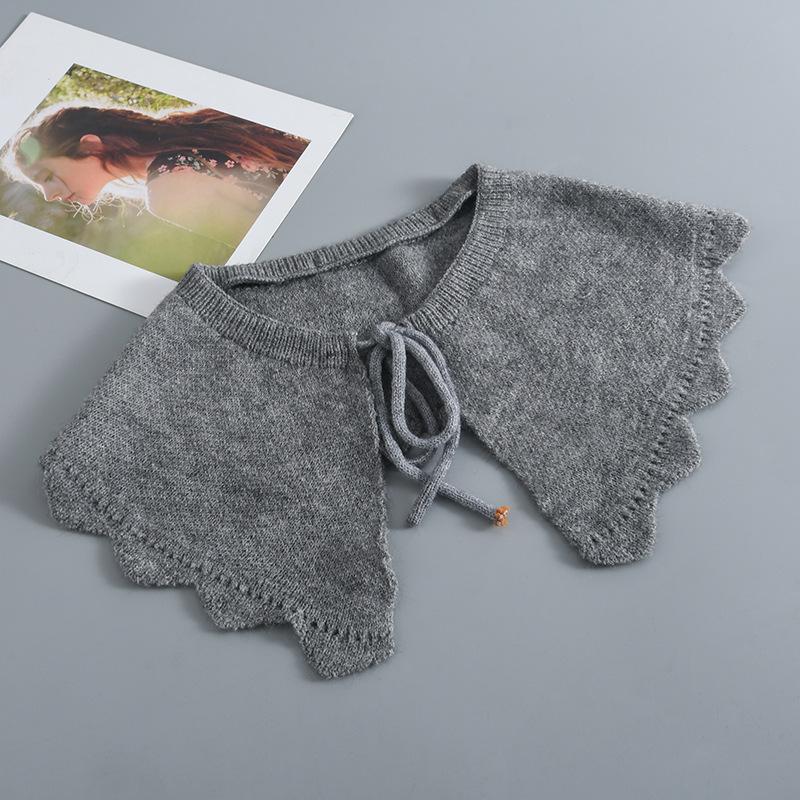 Fashion  Women Girls Lolita Doll Shawl Fake Collar Embroidery Necklace Lapel Blouse Shoulder Wrap Short Capelet False Collar