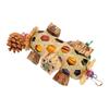 Parrot Foraging Chew Toys Woven Bamboo Basket Bite Resistant Bird Parrot Chewing Toy with Pinecone for Bird Cage