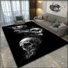 Skull Pattern Crystal Velvet Area Rug - For Living Room, Bedroom, Office - Available in Multiple Sizes, Home Decor