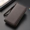 Men's clutch bag New business zipper handbag Large capacity fashion clutch bag Long wallet Mobile phone bag Simple