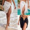 Women Sexy Chiffon Beach Wrap Skirt With Metal Decoration