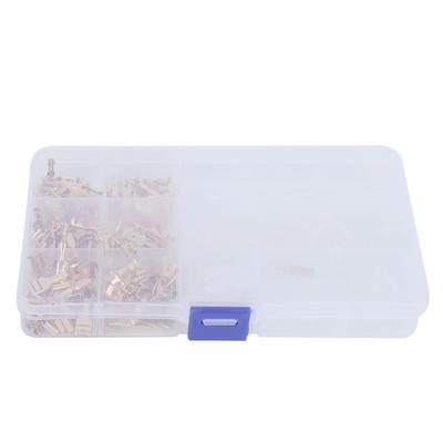 270Pcs Gold Copper Male Female Wire Terminal Connector with Insulation Sleeve and Storage Box270Pcs