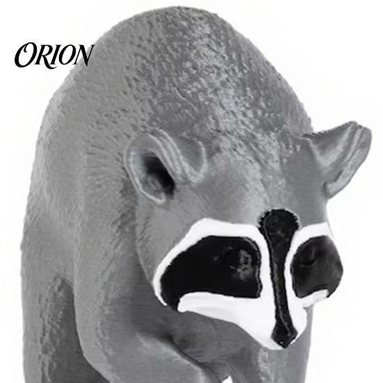 Desktop Office Accessories 3D Printed Racoon Figurine, Cute Raccoon Statue, Funny Desk Buddy, Small Room Ornaments Animal Collectible Figure for Home