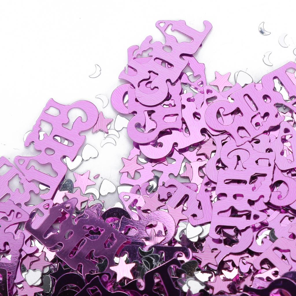 It's Girl Confetti Letter Moon 5Star Heart Shape Baby Baptism Party Table Decoration