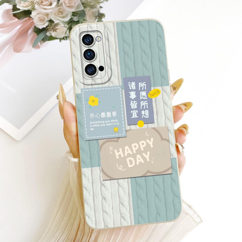Pouzdro Pro Oppo Reno4 5G Kryt Módní Kreslené Roztomilé Vtipné Malované Silikonové Pouzdro Na Telefon Pro Oppo CPH2091 PDPM00 PDPT00