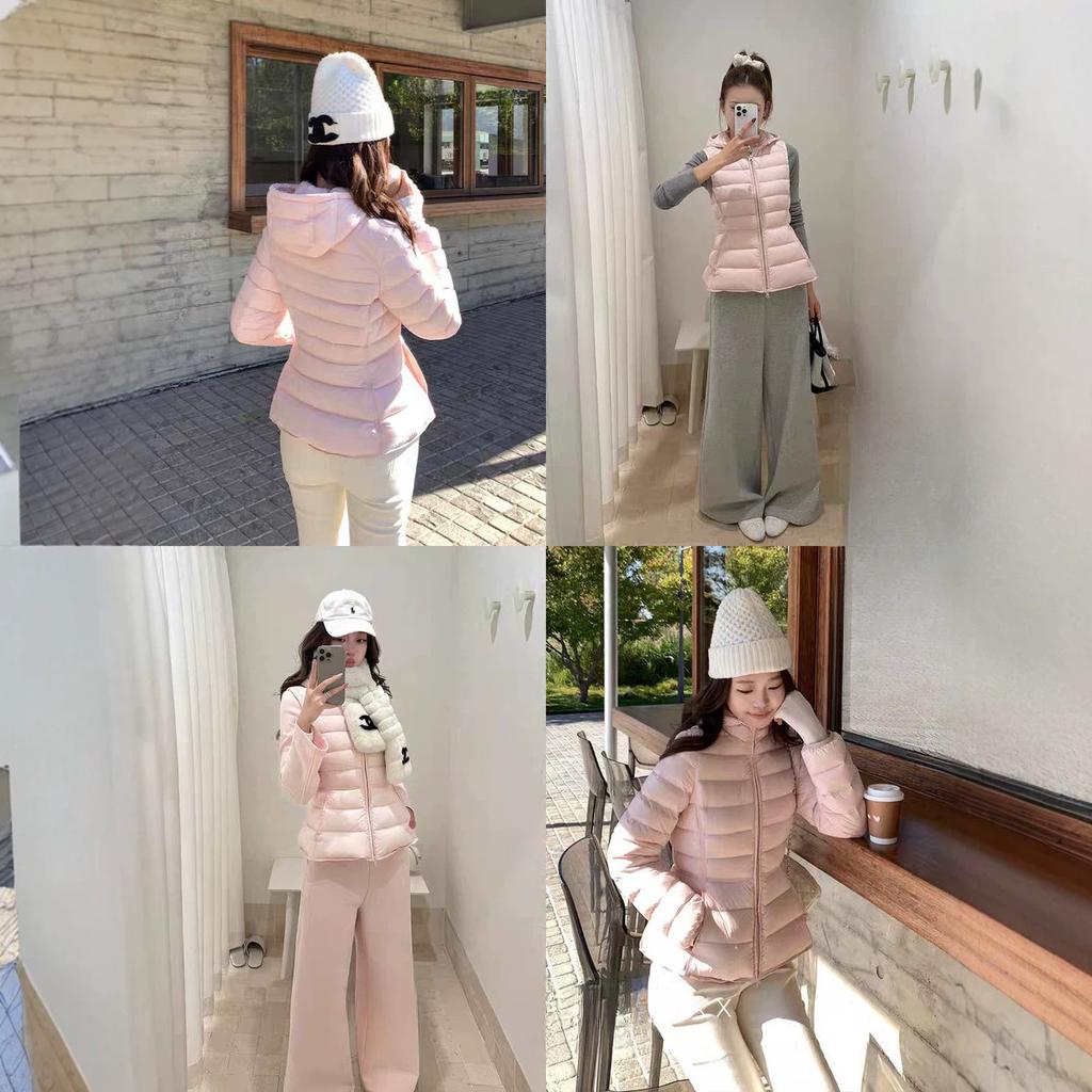 Yu Yan, the new national standard goose down hooded short slim-fitting ribs down jacket women's small waist light new coat