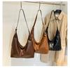 Women's Retro Textured Large Capacity Shoulder & Crossbody Bag - Versatile for Casual and Commuting, Perfect for Autumn