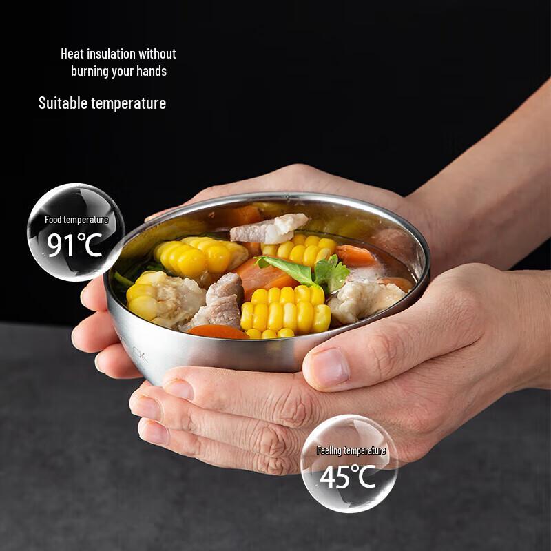 Meichu 316 Stainless Steel Double-Insulated Bowl