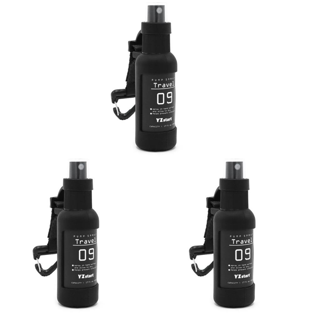 2-5pc 50ml Leak Proof Refillable Spray Bottle Mini Fine Mist Liquid Containers Dispenser Bottle with Buckle for Alcohol Perfume