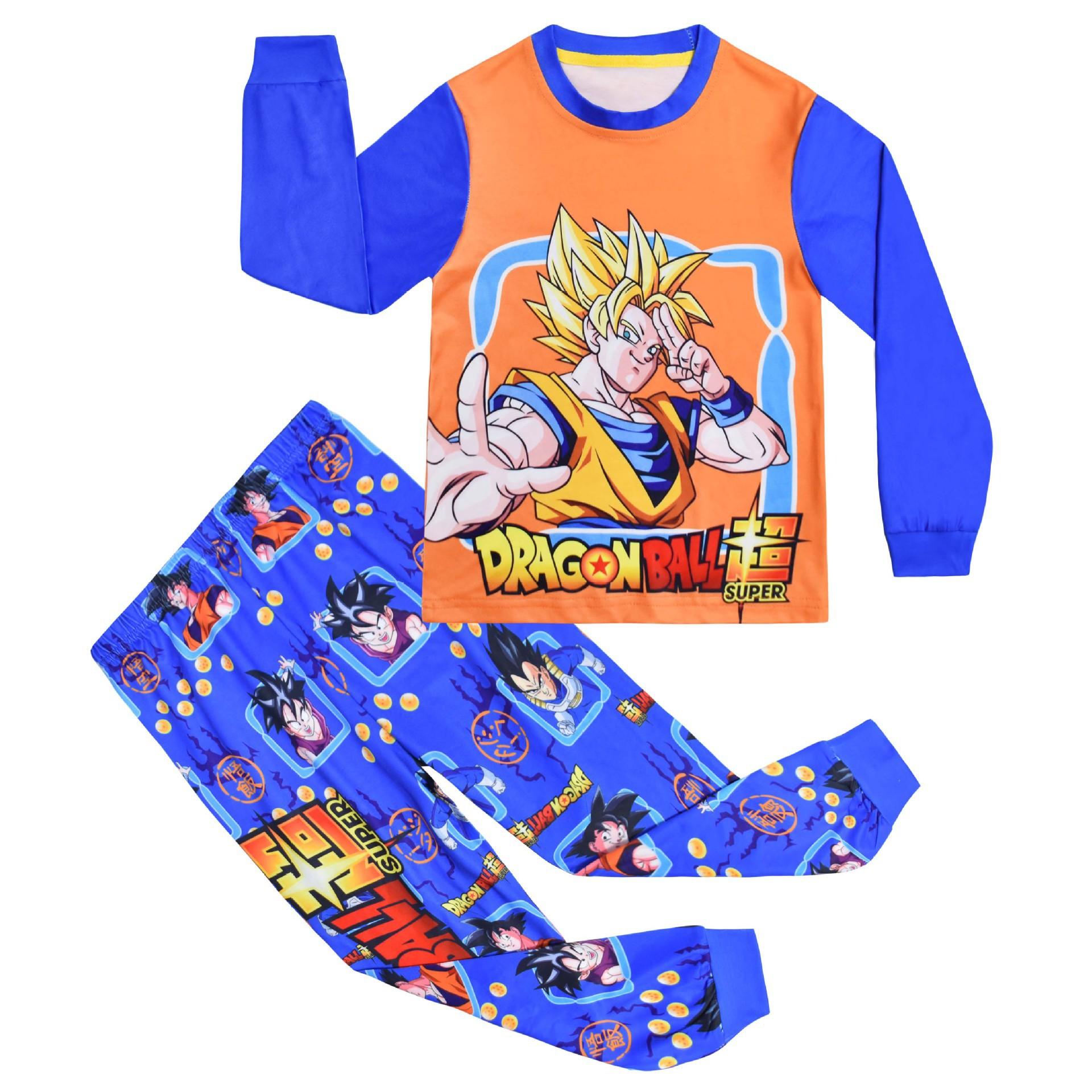 

Cartoon Digital Printing, Middle-Aged And Older Children S Loungewear Long Sleeves + Pants Two-Piece Set 81011 110