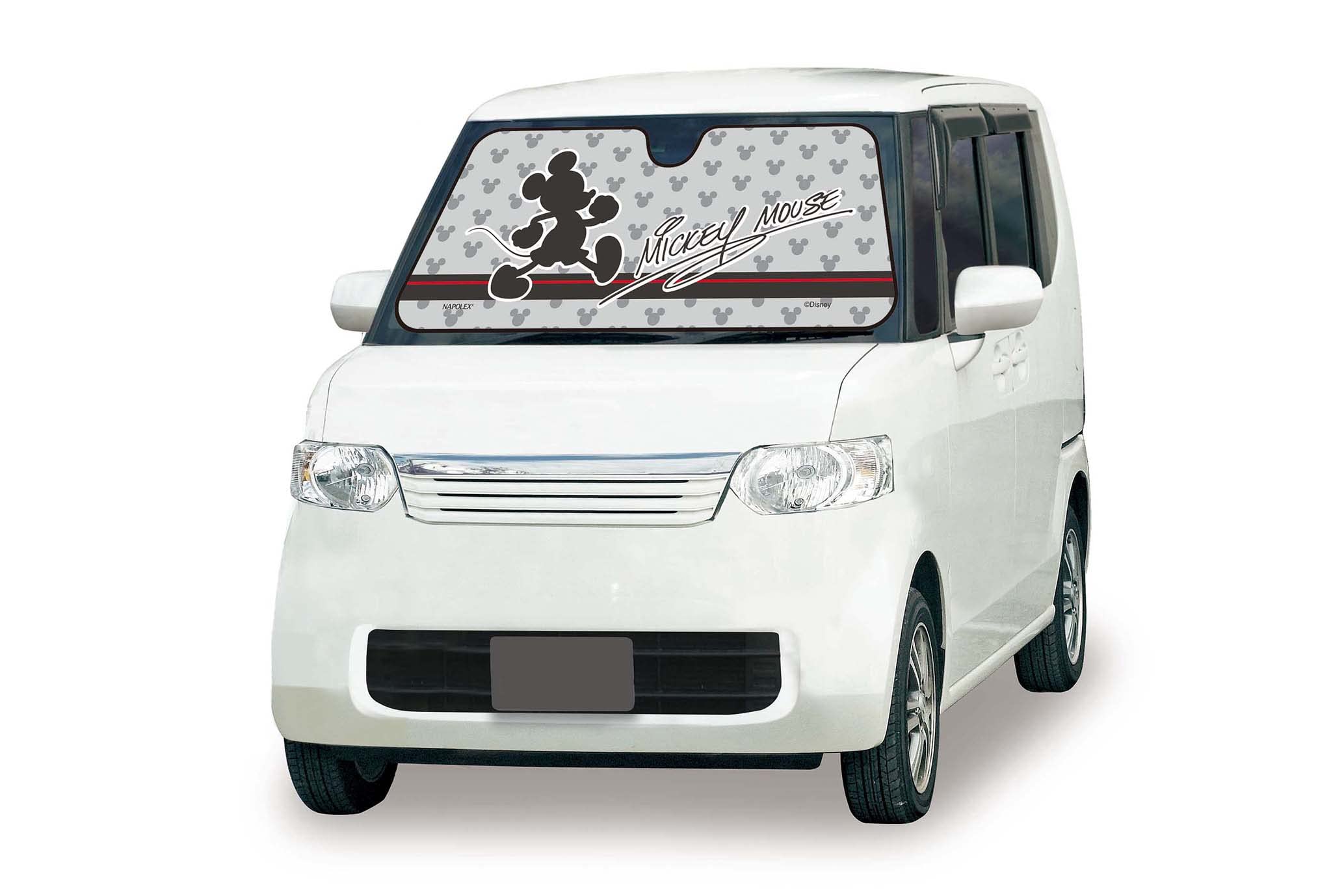 Napolex Car Sunshade for Front No Suction Cups Compatible with Light Disney Mickey Mouse Use, Required, 500x1300mm, Vehicles, Design, WD-410