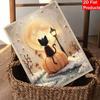 Halloween Pearl Painting Kit Black Cat Pumpkin Moonlight Handmade DIY Home Decoration Painting