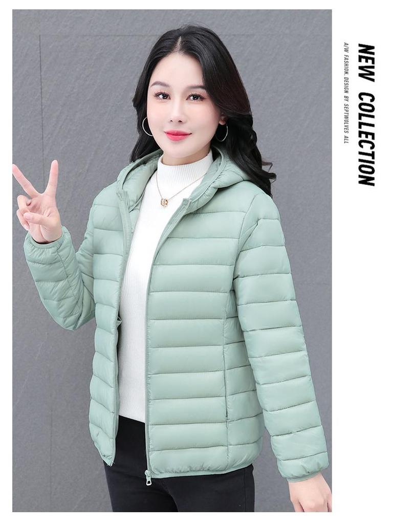 Women's Quilted Cotton-Padded Coat, 2024 Fall/Winter New Style, Loose Fit, Plus Size for Middle-Aged Moms.