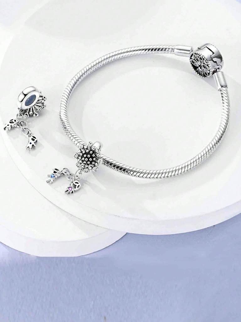 Charms Plata Copper Colors Colorful Butterflies Beads Charm Pendant For Original Bracelet For Women Diy Jewelry Love Gift