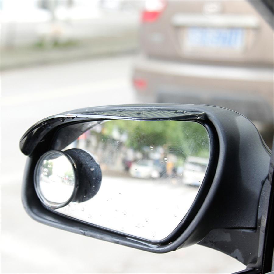 2Pcs Car Rear View Mirror Rain Shield Cover Mirror Rain Guard Carbon Fiber Style