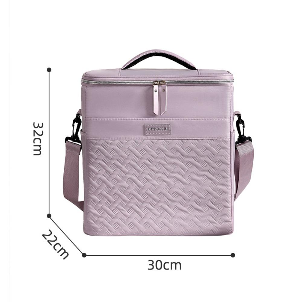 

Stain-resistant Large Capacity Lunch Box One-shoulder Insulated Lunch Bag Reusable Fresh-keeping Cooler Bag for Picnic