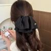 The Satin Bow Hair Clip At The Back of The Head Is Light Luxury, Stylish and Fashionable. The Ponytail Clip Is Sweet and Cute