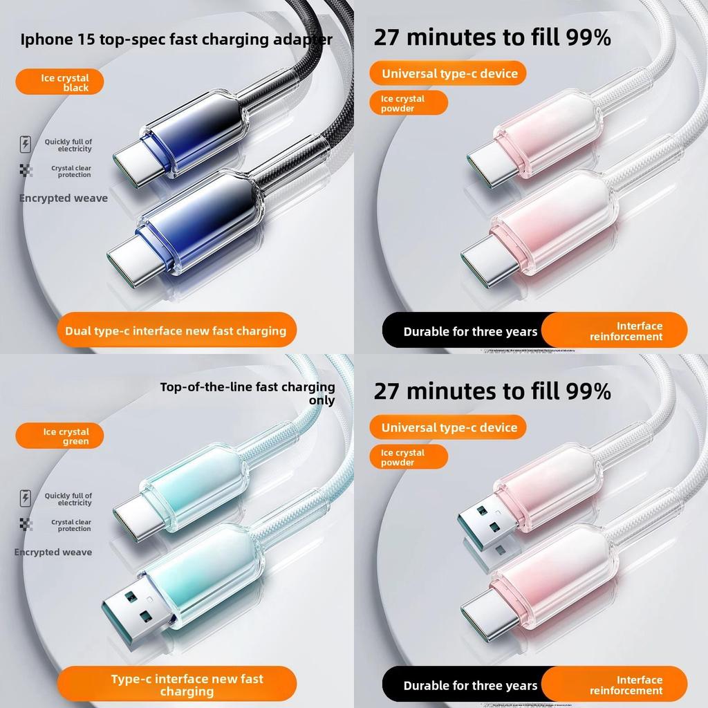 Universal 100w Fast Charging Braided Typec Cable For Huawei Xiaomi Apple Devices