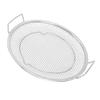 Stainless Steel Fruit Basket Double Handles Metal Mesh Drain Round Tray for Snacks Fruits Vegetables
