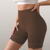 Women's Lace Underwear, High Waisted Seamless Safety Pants, Non Rolled Edge Flat Corner Bottom Safety Pants