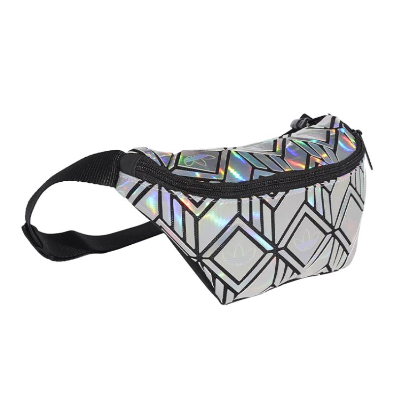 Adidas Originals Artificial Leather Fanny Pack Regular Women's Dazzling Color Silver Adidas GE5452