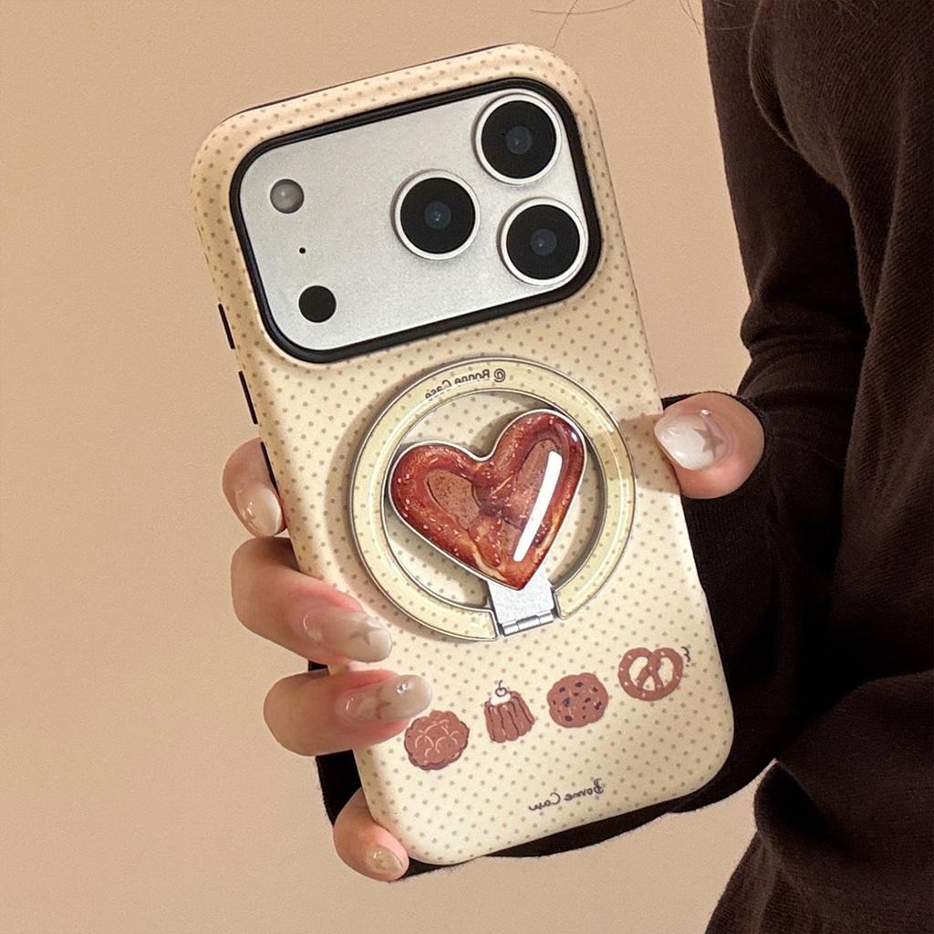 Cookie Magnetic Holder for Apple for IPhone17For16promax Film Phone Case 15 Niche 14 Hard