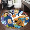 Scooby-Doo Bedrukte Ronde Vloerkleed Tapijt Stoelkussen Vloerkleed Entree Deurmatten, voor Kantoorstoel Woonkamer Slaapkamer Keuken.