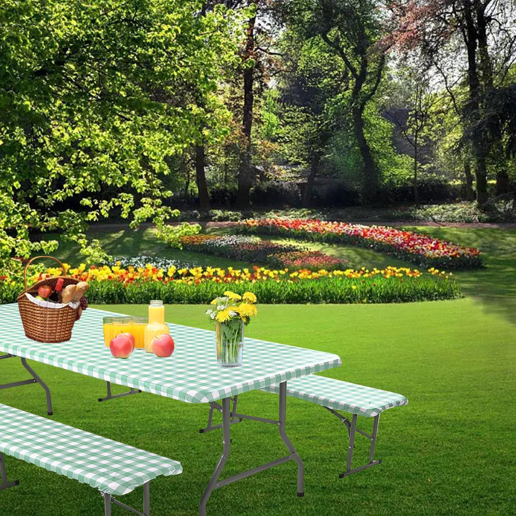 3PCS Disposable Tablecloth Red Black Checkered Table Cover Christmas Picnic Party Birthday Wedding Waterproof Desk Cloth Table