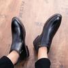 Men's shoes large size leather shoes spring and summer high-top Martin boots fashion British style personalized dress leather shoes men
