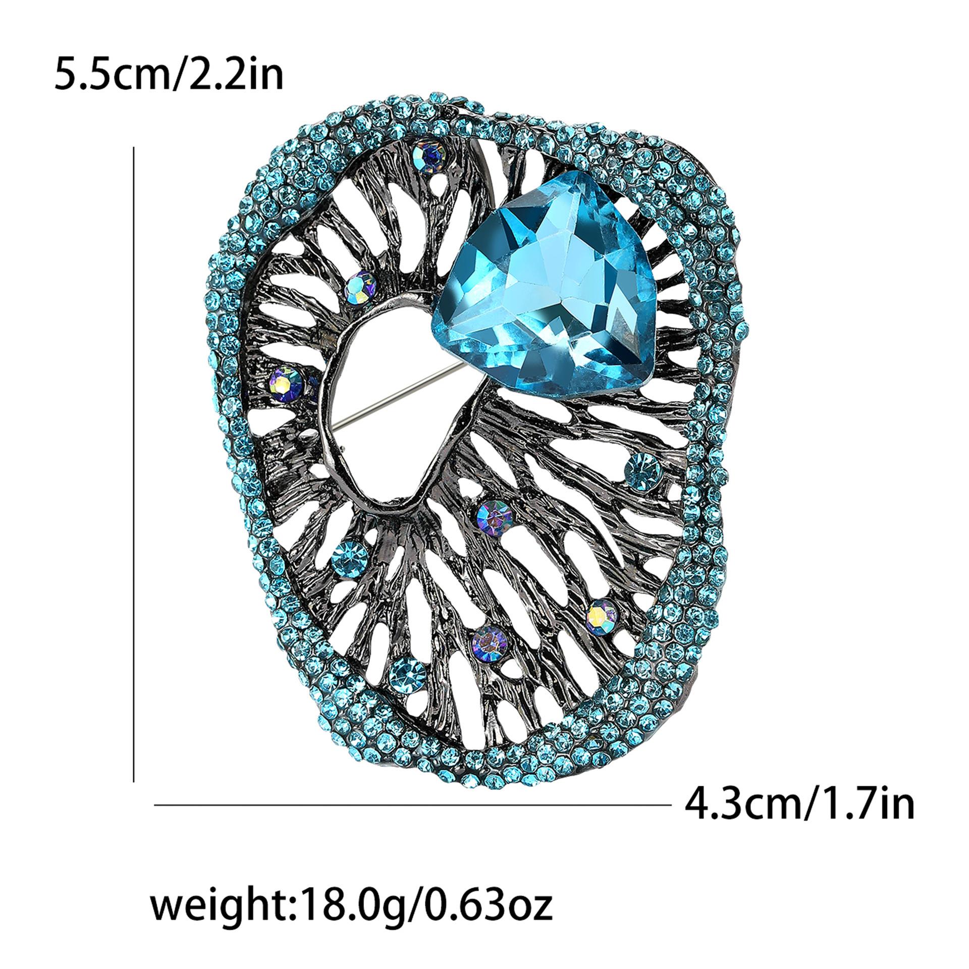 Великолепная брошь из сплава со стразами — фото 7