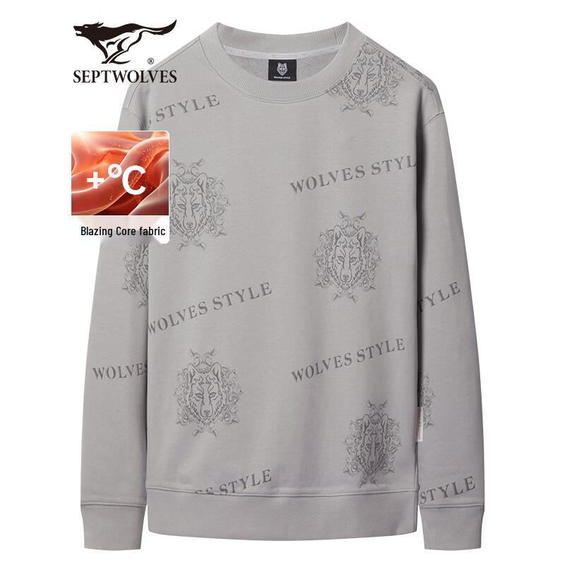 Septwolves Men s Casual Long-Sleeve Round Neck Sweatshirt XL